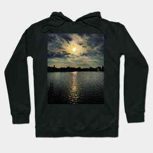 Central Park Sunset Lake Manhattan Skyline NYC Hoodie